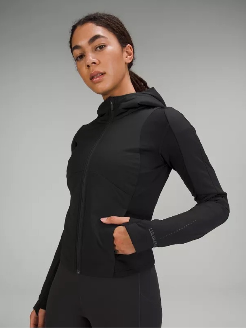 Lululemon Jacket Women's Black Push Your Pace Slim Training Insulated Size 6